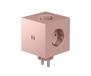 AVOLT Multiprise Square 2 Murale avec 2 Ports USB-C 30W - Rose