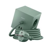 Avolt Multiprise Cube USB C - Les Premières Multiprises Design au Monde - 3 Prises électriques et 2 Ports USB - Pied Magnétique Adhérant Presque Partout (Vert, 3m)