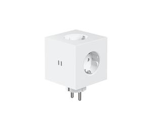Avolt Square 2 Multiprise Murale Triple, 3 Prises, 2 USB-C 30W | Multiprise triple blanche sans câble. Cube mural design, prise directe gain de place, charge USB-C 30W pour bureau