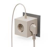Avolt Square 2 Multiprise Murale USB-C - Design Minimaliste et Iconique - Multiprise sans Câbles - Triple Prise avec Deux Ports USB-C pour Une Charge Rapid (Sable)