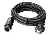 Avoltik Câble de raccordement onduleur 10 m I Câble onduleur 3 broches avec prise Betteri BC01 femelle I Câble de raccordement solaire Schuko vers connecteur AC I Adaptateur pour centrale électrique