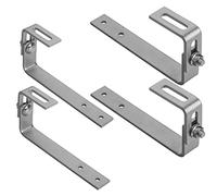 Avoltik Crochet de toit pour photovoltaïque Fixation sur bitume, ardoise et bardeaux, réglable sur 20 cm, lot de 4 I Crochets de toit en acier inoxydable robustes et résistants I Crochets de toit