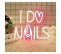 Avoltre Enseigne lumineuse Je fais des ongles - Décoration murale pour chambre à coucher Entreprise néon(F)