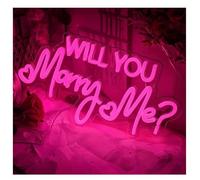 Avoltre pour Les lumières de fête au néon D'Ambiance Apaisante Lampe Enseigne Au Néon Will You Marry Me Décoration De Mariage Lumière pour(B)