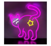 Avoltre pour Les lumières de fête au néon Décoration Lumineuse au néon Chat pour enseigne Lumière LED à intensité Variable