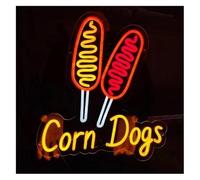Avoltre pour Les lumières de fête au néon Décoration Lumineuse néon Corn Dogs pour enseigne LED à intensité Variable Suspendue