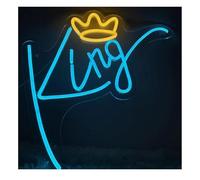 Avoltre pour Les lumières de fête au néon Enseigne au néon Lettres Bleues Guirlande Lumineuse décorative pour fête d'anniversaire(Neon1)