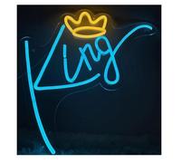 Avoltre pour Les lumières de fête au néon Enseigne au néon Lettres Bleues Guirlande Lumineuse décorative pour fête d'anniversaire(Neon1)