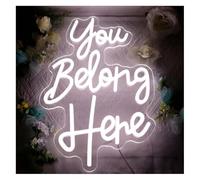 Avoltre pour Les lumières de fête au néon Enseigne au néon « You Belong Here » pour décoration Murale 27 cm x 41