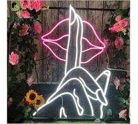 Avoltre pour Les lumières de fête au néon Lettres colorées Intérieur Luminaires Lèvres Secrètes Cloue sur Le Signe De Lumière Néon