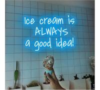 Avoltre pour Les lumières de fête au néon Néon Enseignes Lumineuses Decor Ice Cream is Always A Good Idea! Enseigne