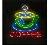 Avoltre pour Les lumières de fête au néon Néon Signe Enseigne Au Coffee avec Lumière LED Tasse À Café pour Club Bureau Hôtel 38cmx35cm