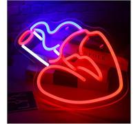 Avoltre pour Les lumières de fête au néon Néon Signe LED Lèvres De Fumer pour Bar Pub Fête Mur Chambre Art Décor Décoration Veilleuse(Neon-2)