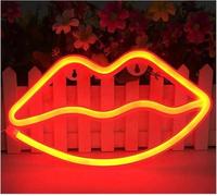 Avoltre pour Les lumières de fête au néon Néon Signe LED Lèvres De Fumer pour Bar Pub Fête Mur Chambre Art Décor Décoration Veilleuse(Neon-3)