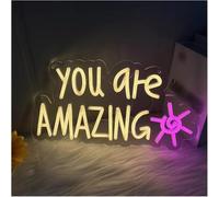 Avoltre pour Les lumières de fête au néon Néon Signe You are Amazing Néon Lumineux, Adapté Au Studio, À La Chambre, Bureau 37x20cm