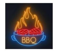 Avoltre pour Les lumières de fête au néon pour enseigne néon BBQ pour Restaurant, Bienvenue, Décoration Murale, Lampes alimentées