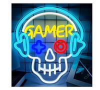 Avoltre pour Les lumières de fête au néon pour enseigne néon Gamer pour Skull Light pour Salle de Jeux