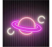 Avoltre pour Les lumières de fête au néon pour Lampe au néon, emprunt Mot Planète pour Saturne pour enseigne(C)