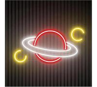 Avoltre pour Les lumières de fête au néon pour Lampe au néon, emprunt Mot Planète pour Saturne pour enseigne(D)