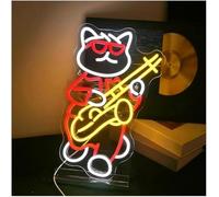 Avoltre pour Les lumières de fête au néon pour Lampe néon Chat pour enseigne pour LED à intensité Variable pour Lumineuse 42x26cm