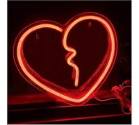 Avoltre pour Les lumières de fête au néon pour Lampe néon Cœur brisé pour LED Lumière Amour Atmosphère 30,5 cm x 35