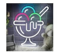 Avoltre pour Les lumières de fête au néon pour Les enseignes au néon alimentées par la crème glacée Bienvenue pour Restaurants