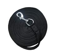 Avon EQUINE HORSE LUNGING REINS SOFT NYLON TRAINING AID LUNG LINE LUNGING ROPE IN VARIOUS SIZE & COLOR (BLACK, 8.00 MTR)