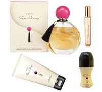 AVON Far Away eau de parfum 50 ml + crème soufflé pour le corps 150 ml + déo bille 50 ml + mini parfum bille 10 ml + boîte cadeau décorative