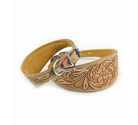 Avon Pet Products Collier de Luxe incurvé à la Main en Cuir Naturel pour Chien Whippet/Chien 45,7 cm