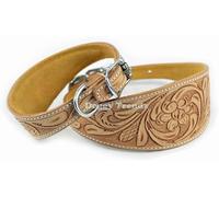 Avon Pet Products de Luxe à la Main Courbe Cuir Naturel lévrier/Hound Dog Collier