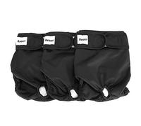 Avont 3 Couches Lavables pour Chien Femelle, Culotte Protection Confort Nappy Lors des Périodes Physiologiques, de Chaleurs, d'Incontinence-Noir-XL(60-84cm)