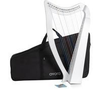Avora Harpe Celtique 19 Cordes Blanche, 19 cordes en nylon, Étendue: 2 | Accordage: Do majeur (diatonique), 5 octaves (fa - do³), Colonne et manche en hêtre, Table en érable, Caisse en bouleau, 5 cm