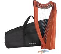 Avora Harpe Celtique 19 cordes en acajou - artisanale, diatonique Mi bémol majeur, avec housse, clés d’accordage, accordeurs fins, mécanisme à crochets, légère et compacte pour usage flexible.