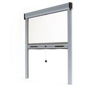 Avosdim Store moustiquaire fenêtre Alu Luxe - H100 x L80cm recoupable - Argent - Protection contre les insectes