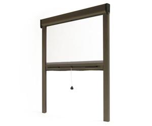 Avosdim Store moustiquaire fenêtre Alu Luxe - H100 x L80cm recoupable - Bronze - Protection contre les insectes