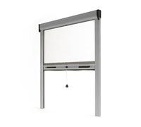Avosdim Store moustiquaire fenêtre Alu Luxe - H100 x L80cm recoupable - Gris texturé 7038 - Protection contre les insectes