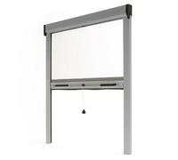 Avosdim Store moustiquaire fenêtre Alu Luxe - H160 x L100cm recoupable - Gris texturé 7038 - Protection contre les insectes