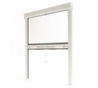 Avosdim Store moustiquaire fenêtre Alu Luxe - H160 x L150cm recoupable - Blanc texturé 9010 - Protection contre les insectes