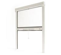 Avosdim Store moustiquaire fenêtre Alu Luxe - H220 x L150cm recoupable - Blanc texturé 9010 - Protection contre les insectes