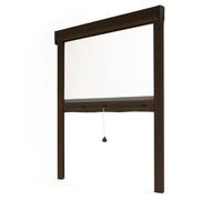 Avosdim Store moustiquaire fenêtre Alu Luxe (Marron, L150 x H 160 cm)