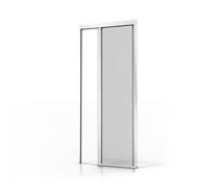 Avosdim Store moustiquaire Porte Alu Luxe - H230 x L140cm recoupable - Blanc 9010 texturé - Protection insectes ajustable