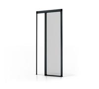 Avosdim Store moustiquaire Porte Alu Luxe - H230 x L140cm recoupable - Gris anthracite 7016 texturé - Protection insectes ajustable