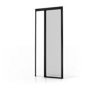 Avosdim Store moustiquaire Porte Alu Luxe - H230 x L140cm recoupable - Marron 8019 texturé - Protection insectes ajustable