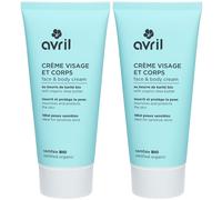 Avril Crème Visage & Corps Certifiée BIO Pour La Peau 2x200 ml