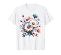 Avril Daisy Naissance Bouquet de Fleurs Illustration T-Shirt