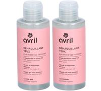 AVRIL Démaquillant Yeux à l'Eau Florale de Bleuet bio Solution(S) 2x150 ml