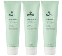 AVRIL Dentifrice bio à la menthe sans fluor Dentifrice(S) 3x100 ml