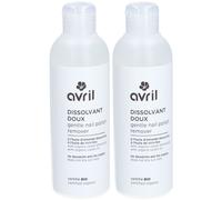 AVRIL Dissolvant Doux Pour Vernis À Ongles 2x200 ml