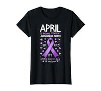 Avril est la Conception du Mois National de Sensibilisation du Sjögren T-Shirt Graphique avec Valeur, Femme, Noir, M