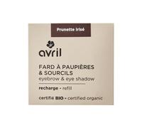 Avril Fard à Paupières Bio - Ombre à Paupières Naturelle Vegan, Certifiée Cosmos Organic, Texture Douce et Modulable (Prunette irisé)